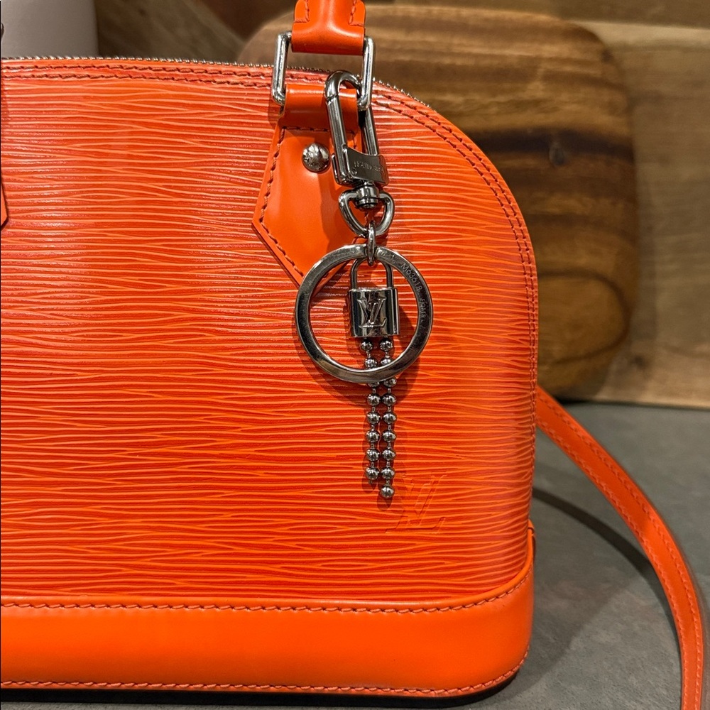 Louis Vuitton Lock Key Holder Bag Charm Gunmetal